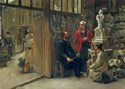 Das Atelier des Bildhauers, c.1870 von Louis Robert Carrier Belleuse